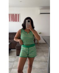 ENSEMBLE EN CROCHET VERT