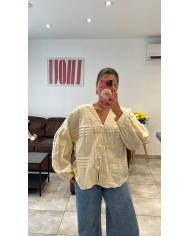 BLOUSE MANCHE OVERSIZE ECRU