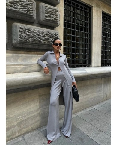 ENSEMBLE GILET GRIS