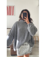 PULL OVERSIZE GRIS