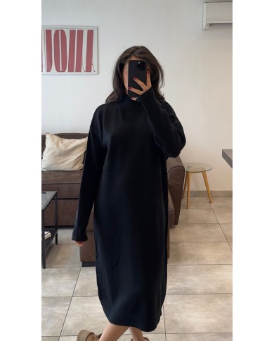 ROBE PULL LONGUE NOIR