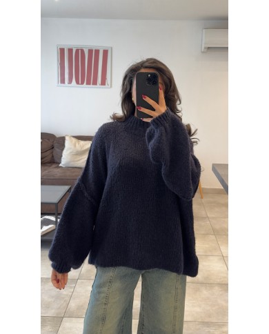 PULL OVERSIZE BLEU MARINE