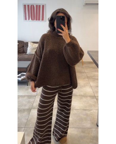 PULL OVERSIZE CHOCO