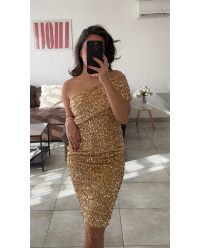 ROBE SEQUINS DORÉ