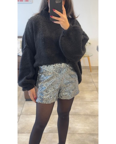 SHORT CULOTTE ARGENTÉ