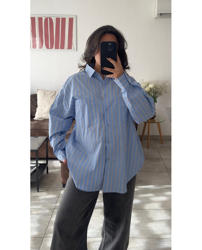 CHEMISE RAYURE BLEU