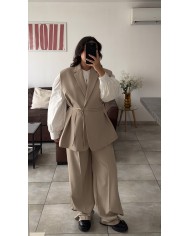 PANTALON ENSEMBLE TAUPE