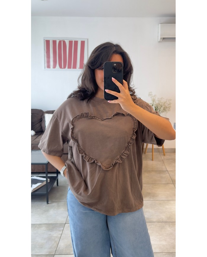 T-SHIRT CŒUR CHOCOLAT