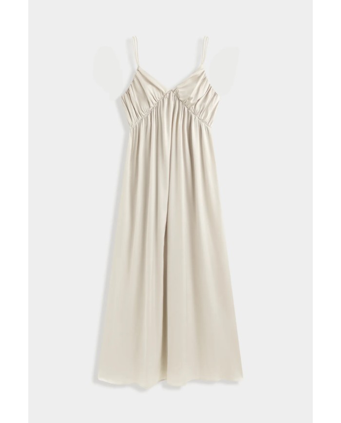 ROBE SATIN CHAMPAGNE