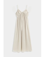 ROBE SATIN CHAMPAGNE