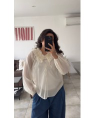 CHEMISE VOLANT ROSE