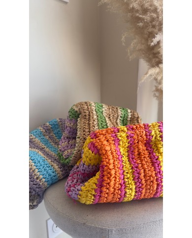POCHETTE MULTICOLORE EN OSIER