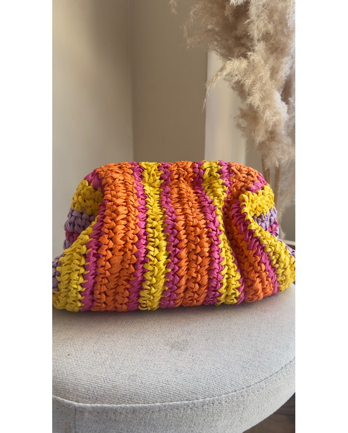 POCHETTE MULTICOLORE EN OSIER