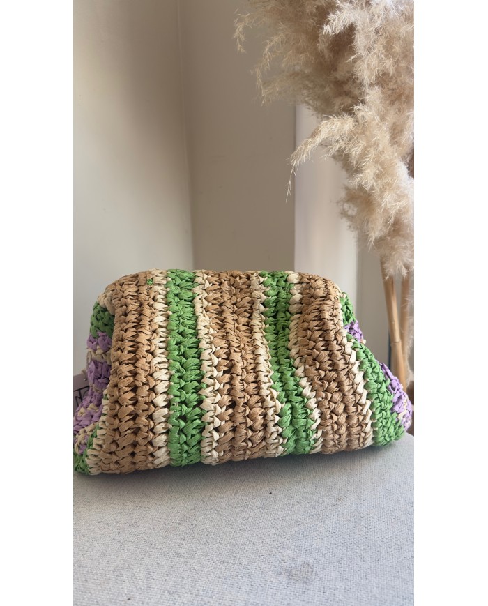 POCHETTE MULTICOLORE EN OSIER