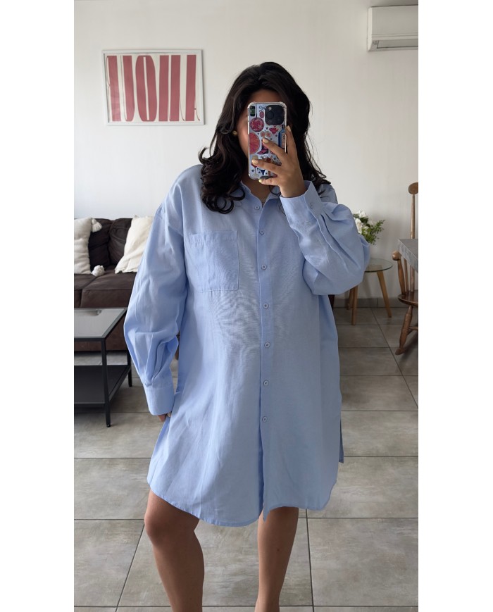 CHEMISE TUNIQUE BLEU