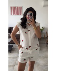 ENSEMBLE VICHY ROUGE