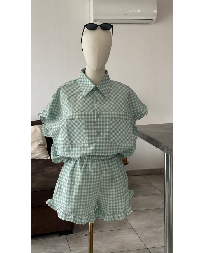 ENSEMBLE VICHY VERT