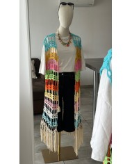GILET CROCHETS JAUNE