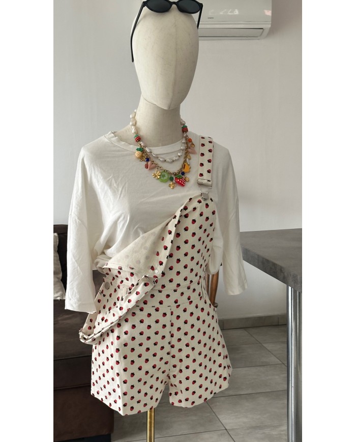 SALOPETTE SHORT FRAISES