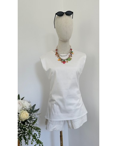 TOP ELIE NOEUD BLANC