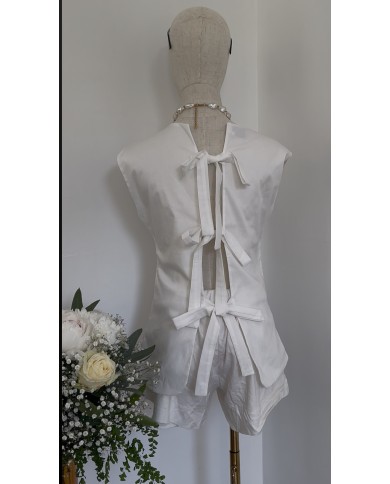 TOP ELIE NOEUD BLANC