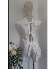 TOP ELIE NOEUD BLANC