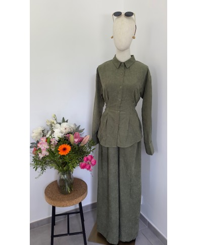 PANTALON ENSEMBLE EMMA KAKI
