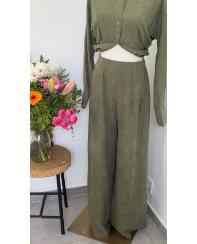 PANTALON ENSEMBLE EMMA KAKI