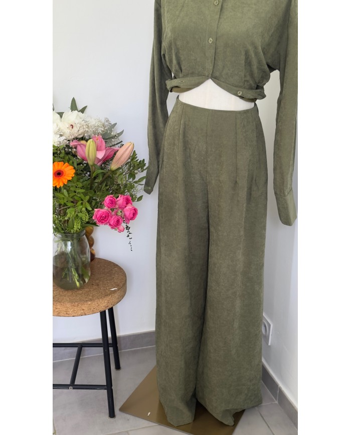 PANTALON ENSEMBLE EMMA KAKI
