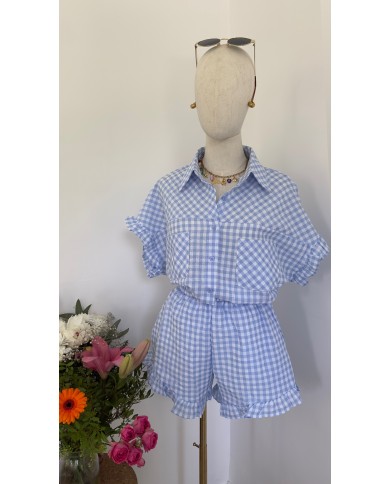 ENSEMBLE VICHY BLEU