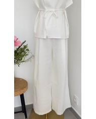 PANTALON ENSEMBLE BLANC