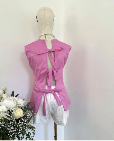 TOP ELIE NOEUD ROSE