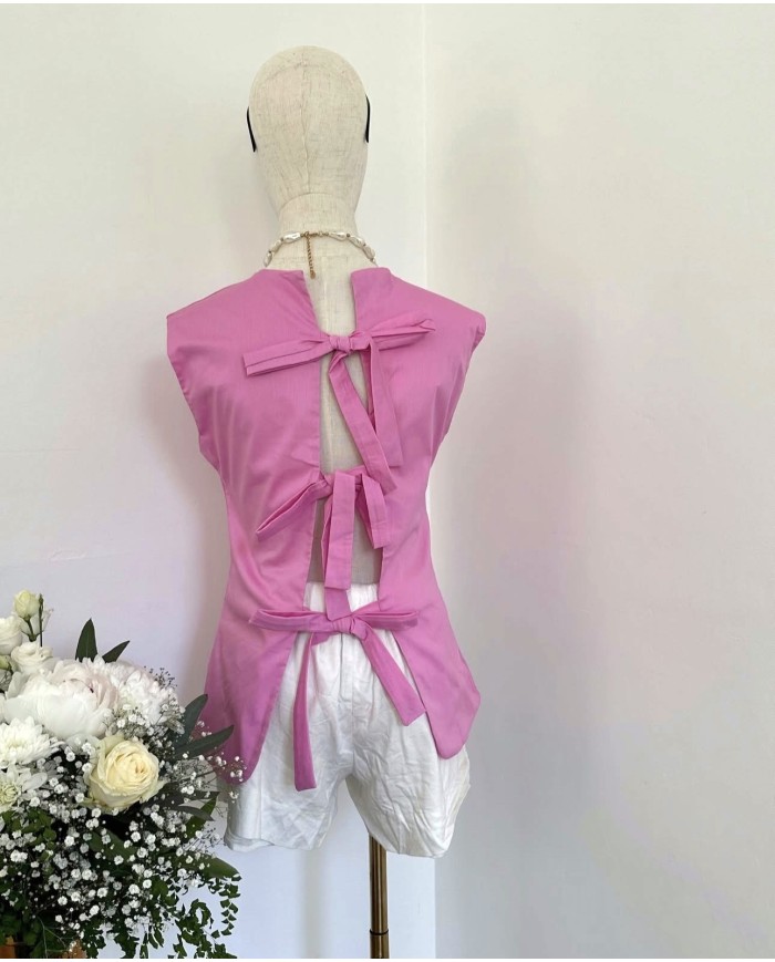TOP ELIE NOEUD ROSE