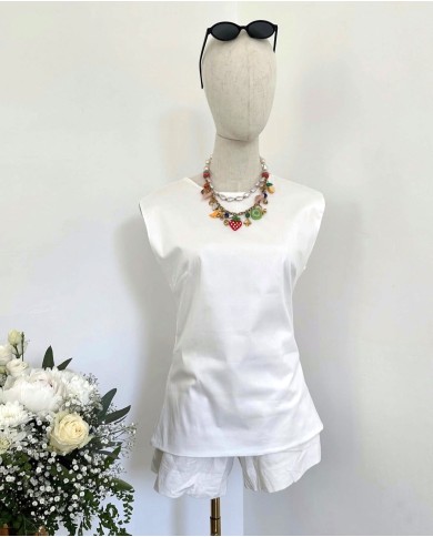 TOP ELIE NOEUD BLANC