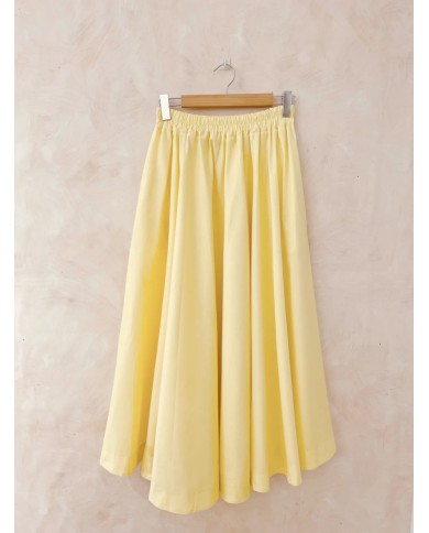 JUPE LONGUE COTON JAUNE