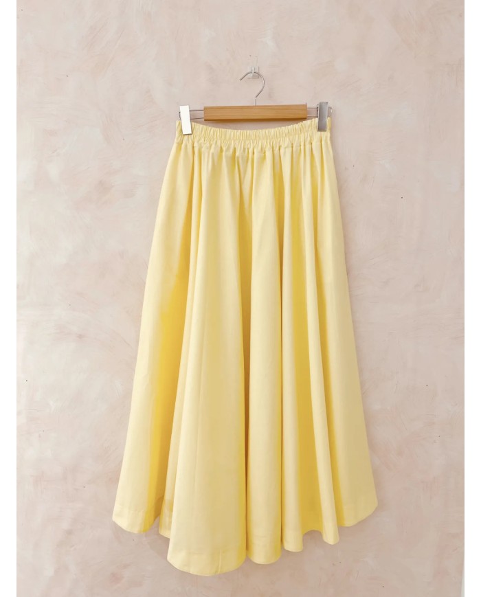 JUPE LONGUE COTON JAUNE