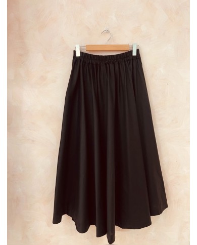 JUPE LONGUE COTON NOIR