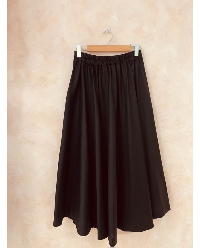 JUPE LONGUE COTON NOIR