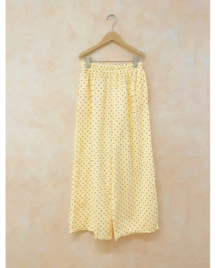PANTALON COEUR JAUNE