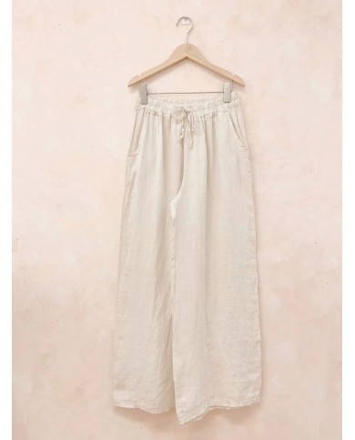 PANTALON EN LIN BEIGE