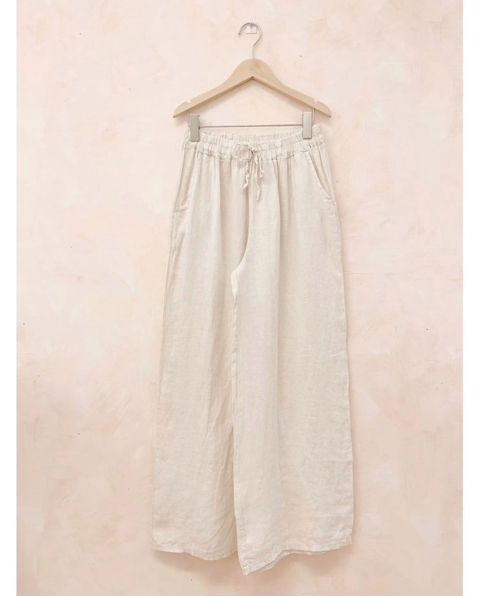 PANTALON EN LIN BEIGE