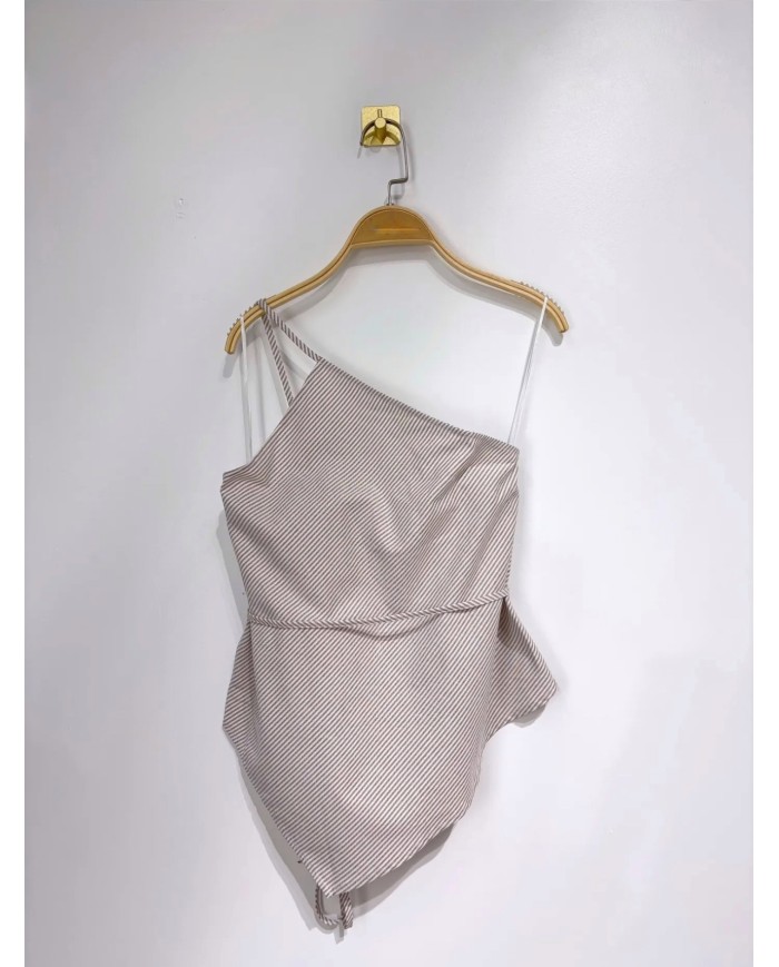 TOP ASYMÉTRIQUE ENSEMBLE CHOCO