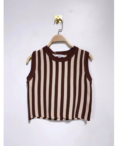 TOP ENSEMBLE EN MAILLE CHOCO