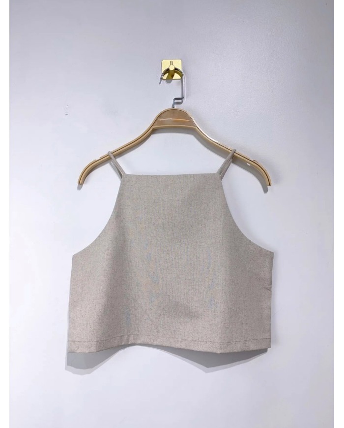 TOP EN LIN BEIGE