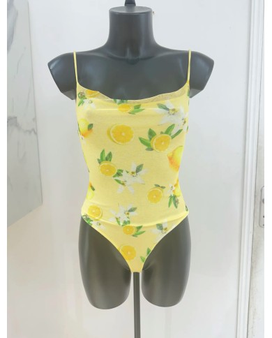 BODY EN TULE CITRON JAUNE