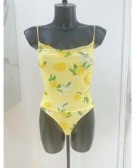 BODY EN TULE CITRON JAUNE