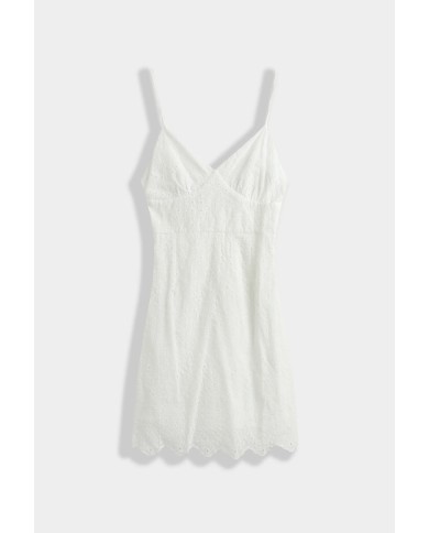 ROBE DOS NU PERLE BLANC