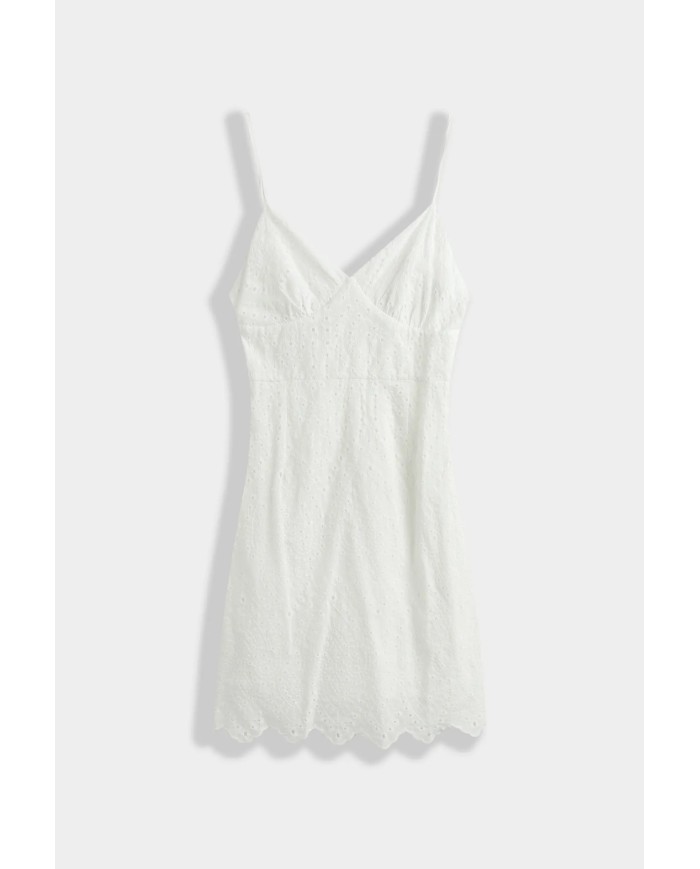 ROBE DOS NU PERLE BLANC