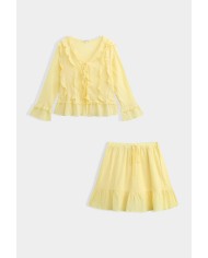 JUPE ENSEMBLE COACHELLA JAUNE