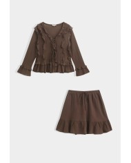 JUPE ENSEMBLE COACHELLA CHOCOLAT